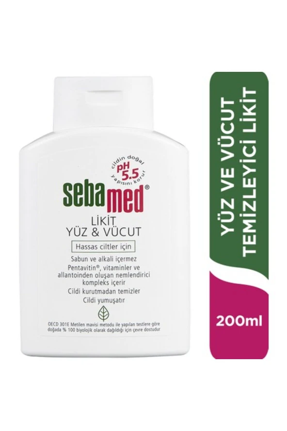 Sebamed Likit Yüz & Vücut Temizleyici 200 Ml ürün görseli 1