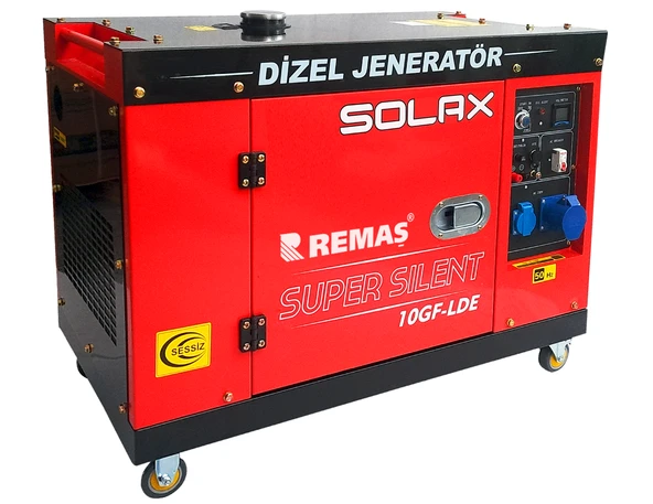 Solax 10GF-LDE Marşlı Monofaze 10 kVA Kabinli Dizel Jeneratör ürün görseli 1