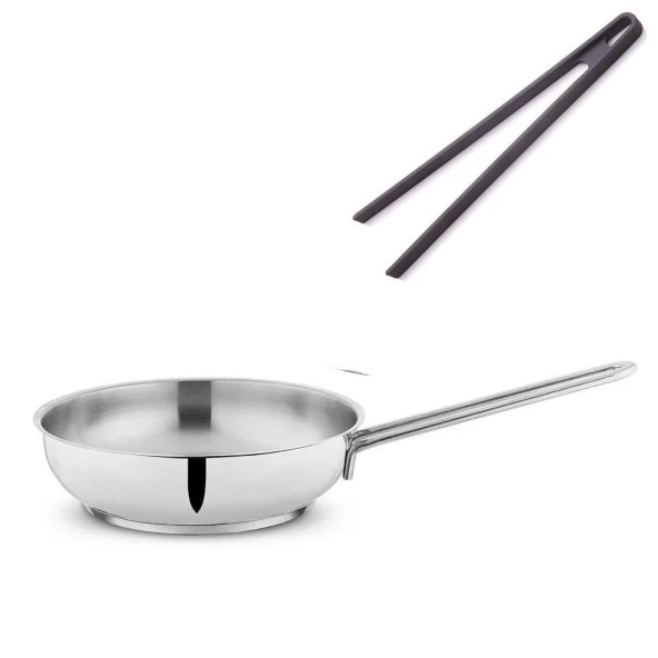 Schafer Çelik Tava 28 CM Ve Silikon Maşa ürün görseli 1