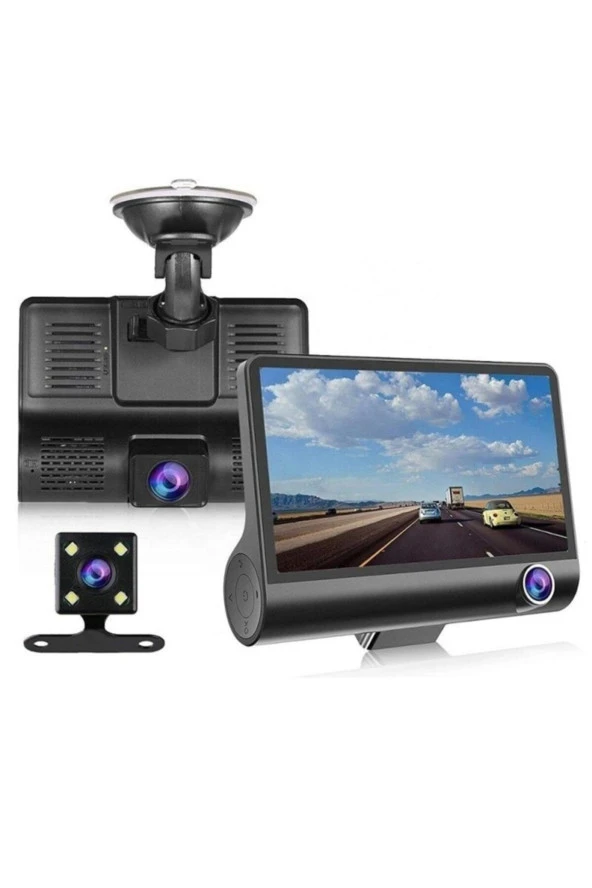 3 Kameralı Araç Içi Full Hd Kayıt Kamera ürün görseli 1