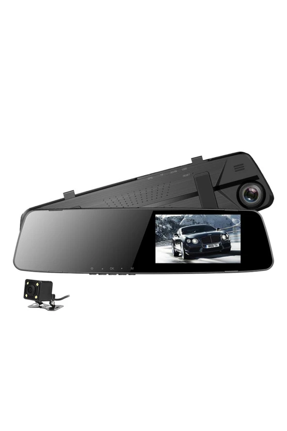 MB-600 FullHD Araç Içi Yol Kayıt Geri Görüş Park Kamerası(GERİ KAMERA+Türkçe Menü)Dikiz Ayna Kamera ürün görseli 1