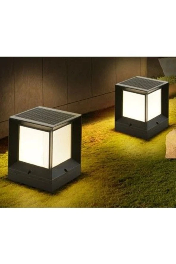 90w Solar Bahçe Aydınlatması. Solar Güneş Enerjili Set Üstü Baba Tipi KÜP Aydınlatma. BEYAZ IŞIK. ürün görseli 1