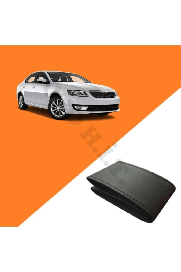 OTO H.İ.T.  SKODA OCTAVİA 13-19 UYUMLU DERİ DİREKSİYON KILIFI KALİTELİ DİKMELİ SİYAH ürün görseli 1