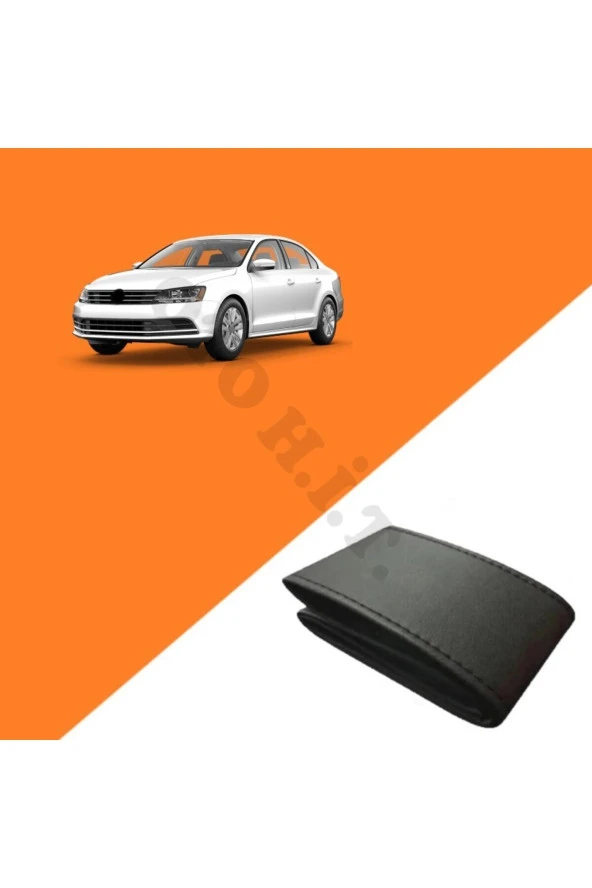 OTO H.İ.T.  VOLKSWAGEN JETTA 12 VE ÜZERİ UYUMLU DERİ DİREKSİYON KILIFI KALİTELİ DİKMELİ SİYAH ürün görseli 1