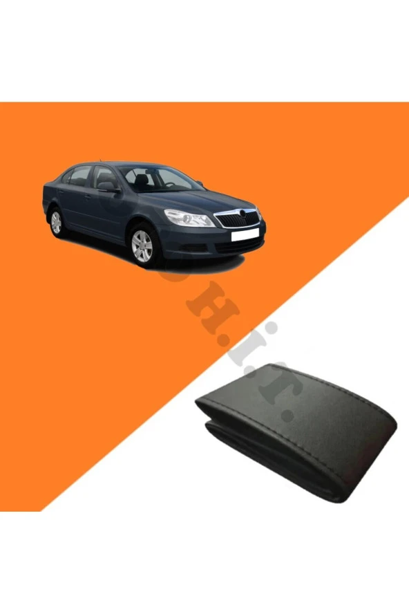 OTO H.İ.T.  SKODA OCTAVİA 09-12 UYUMLU DERİ DİREKSİYON KILIFI KALİTELİ DİKMELİ SİYAH ürün görseli 1