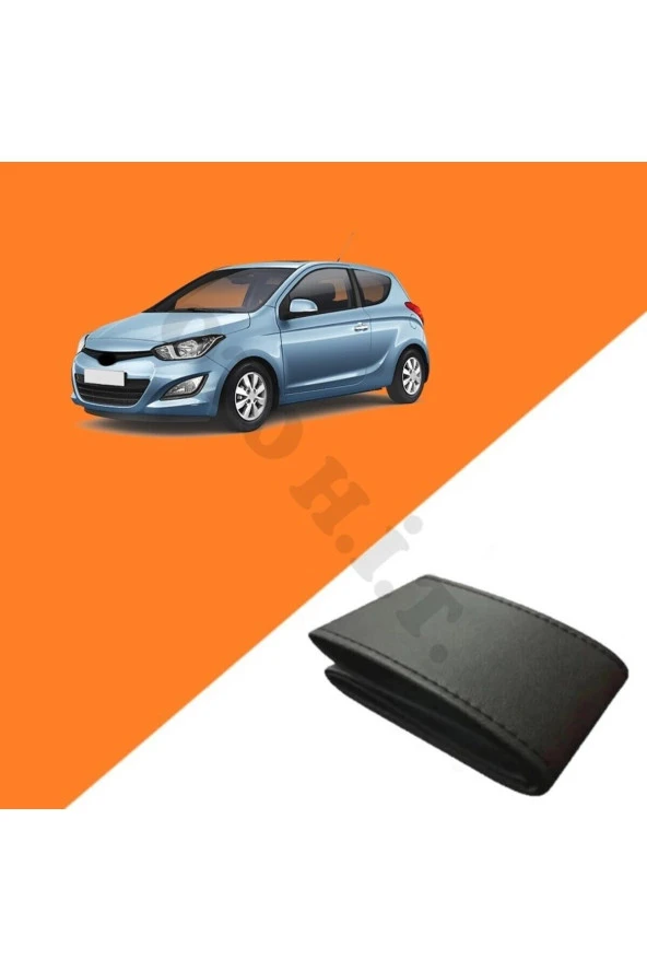 OTO H.İ.T.  HYUNDAİ İ20 09-14 UYUMLU DERİ DİREKSİYON KILIFI KALİTELİ DİKMELİ SİYAH ürün görseli 1