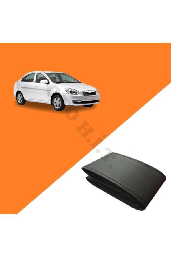 OTO H.İ.T.  HYUNDAİ ACCENT ERA UYUMLU DERİ DİREKSİYON KILIFI KALİTELİ DİKMELİ SİYAH ürün görseli 1