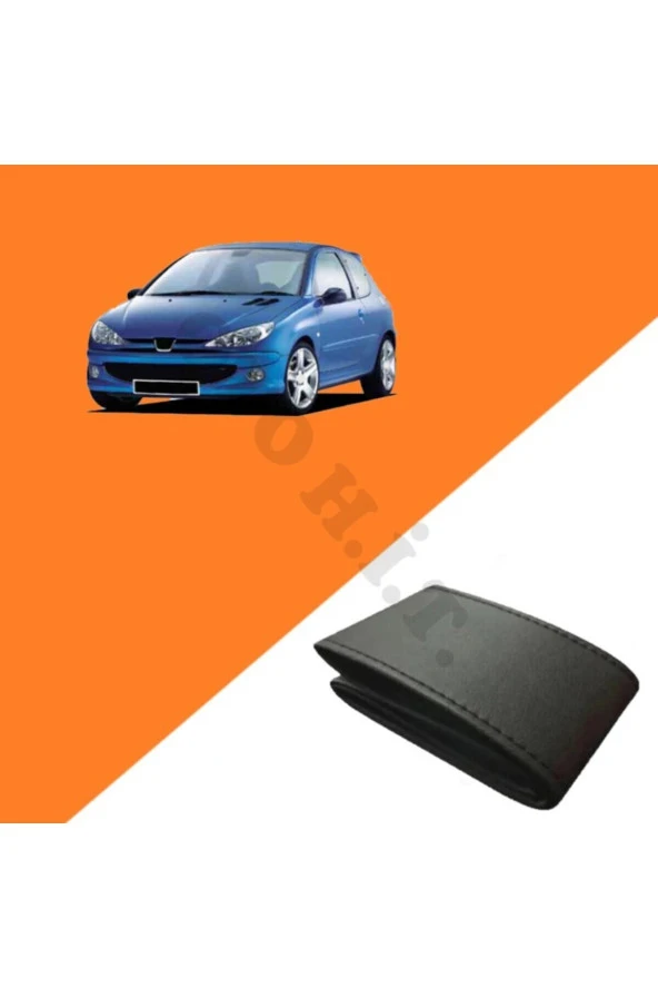 OTO H.İ.T.  PEUGEOT 206 UYUMLU DERİ DİREKSİYON KILIFI KALİTELİ DİKMELİ SİYAH ürün görseli 1