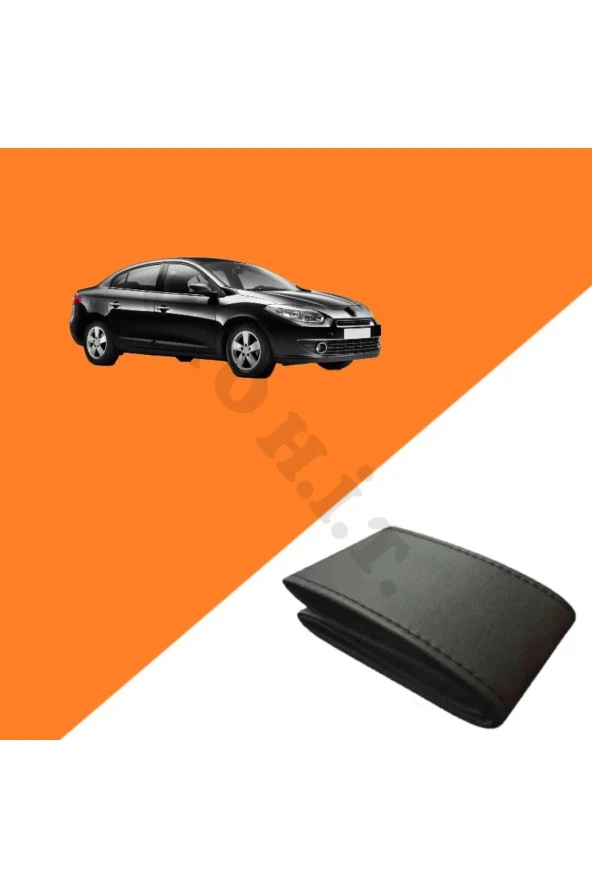 OTO H.İ.T.  RENAULT FLUENCE UYUMLU DERİ DİREKSİYON KILIFI KALİTELİ DİKMELİ SİYAH ürün görseli 1