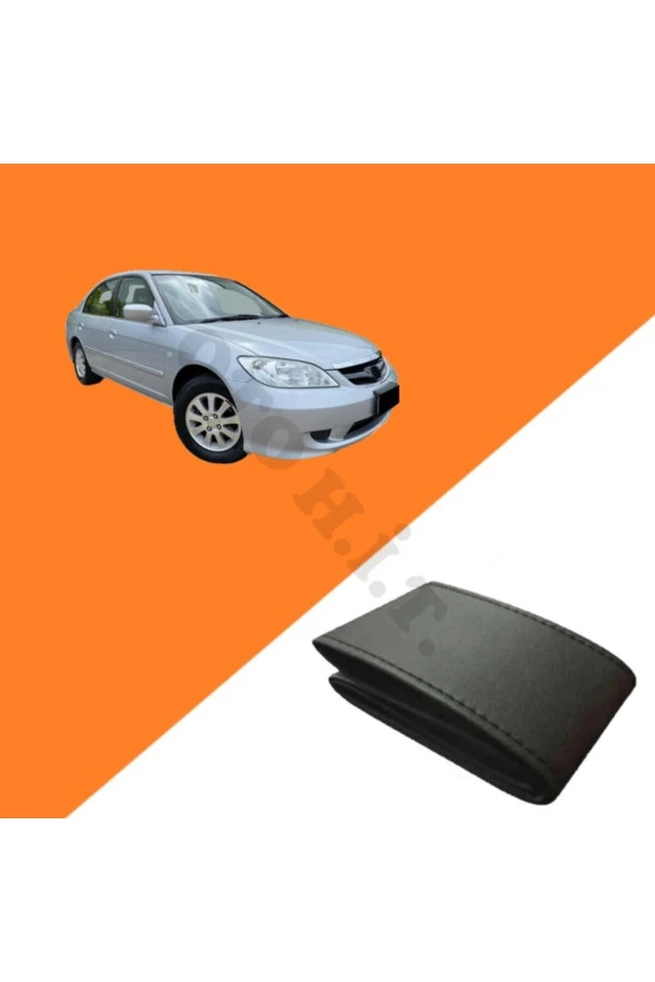 OTO H.İ.T.  HONDA CİVİC MAKYAJLI VTEC UYUMLU DERİ DİREKSİYON KILIFI KALİTELİ DİKMELİ SİYAH ürün görseli 1