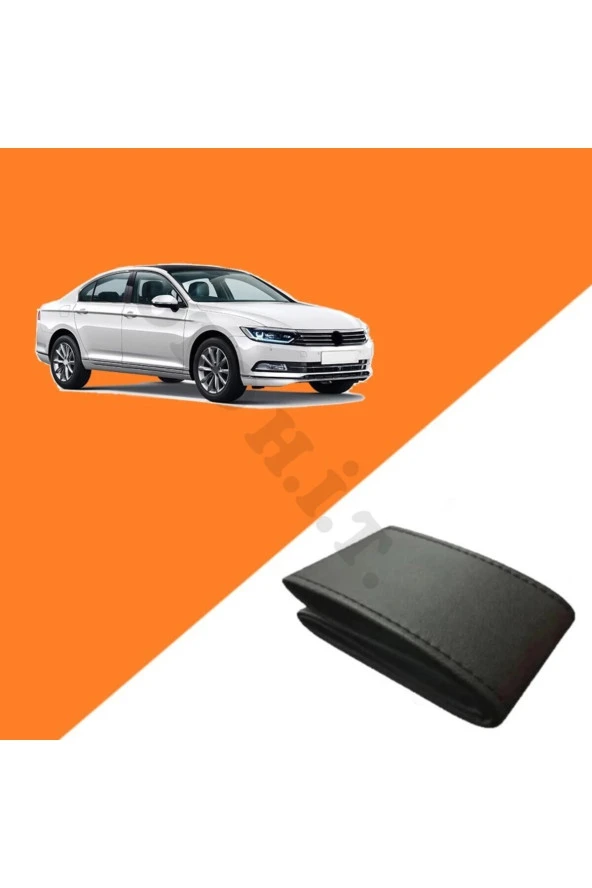 OTO H.İ.T.  VOLKSWAGEN PASSAT B8 UYUMLU DERİ DİREKSİYON KILIFI KALİTELİ DİKMELİ SİYAH ürün görseli 1