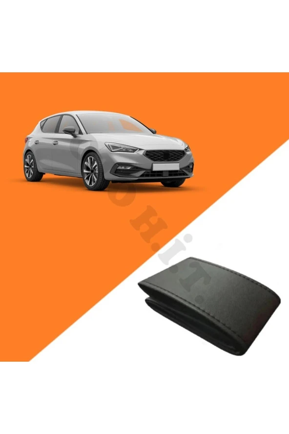 OTO H.İ.T.  SEAT LEON MK4 UYUMLU DERİ DİREKSİYON KILIFI KALİTELİ DİKMELİ SİYAH ürün görseli 1