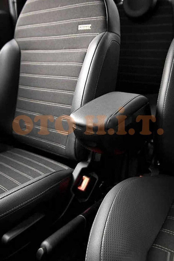 OTO H.İ.T.  Kia Picanto 16-21 Uyumlu Kol Dayama Ve Kolçak Sürgülü Bardaklıklı Ayarlanabilir Siyah Deri ürün görseli 1