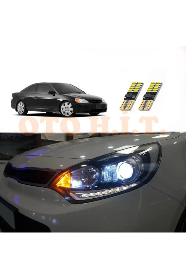 OTO H.İ.T.  Honda Civic Vtec1 Uyumlu Park Ampulü Beyaz Led Aydınlatma Ampulü Canbus'li ürün görseli 1