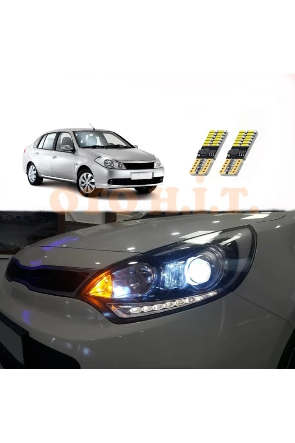 OTO H.İ.T.  Renault Symbol 08-12 Uyumlu Park Ampulü Beyaz Led Aydınlatma Ampulü Canbus'li ürün görseli 1