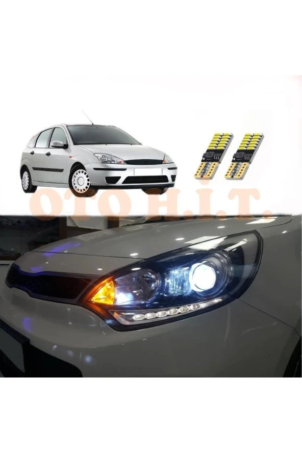 OTO H.İ.T.  Ford Focus 1 Uyumlu Park Ampulü Beyaz Led Aydınlatma Ampulü Canbus'li ürün görseli 1