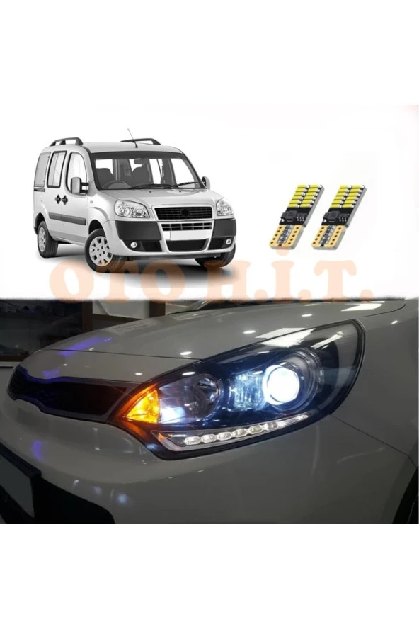 OTO H.İ.T.  Fiat Doblo D2 05-10 Uyumlu Park Ampulü Beyaz Led Aydınlatma Ampulü Canbus'li ürün görseli 1