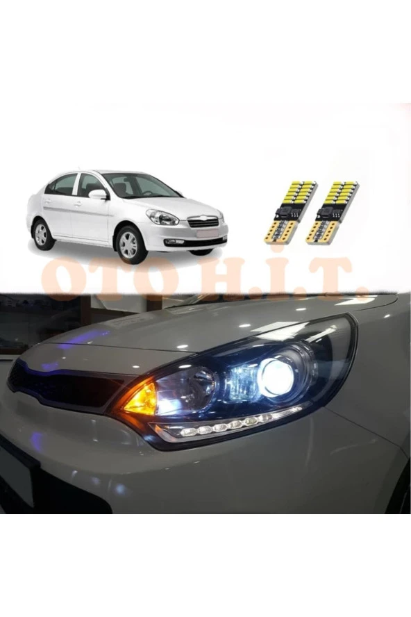 OTO H.İ.T.  Hyundai Accent Era Uyumlu Park Ampulü Beyaz Led Aydınlatma Ampulü Canbus'li ürün görseli 1