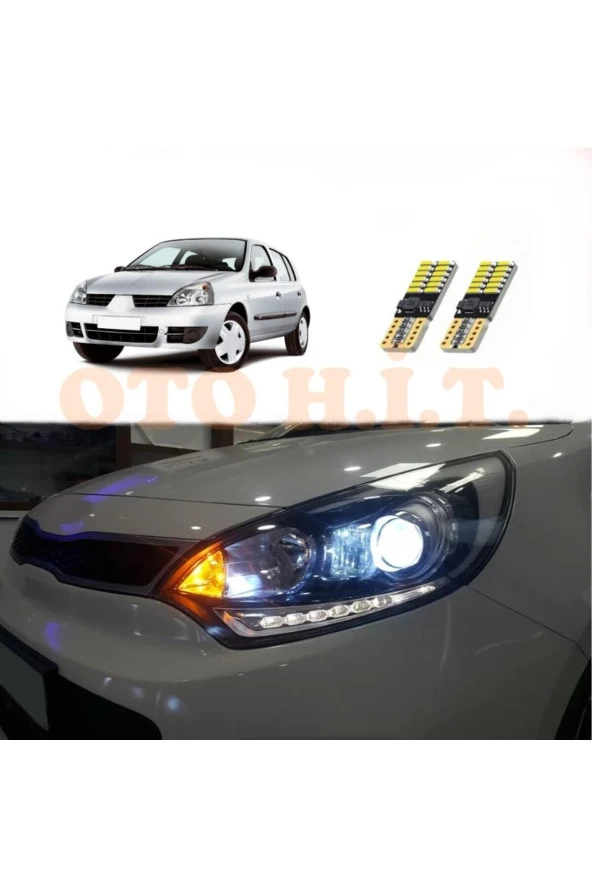 OTO H.İ.T.  Renault Clio 2 Makyajlı Uyumlu Park Ampulü Beyaz Led Aydınlatma Ampulü Canbus'li ürün görseli 1
