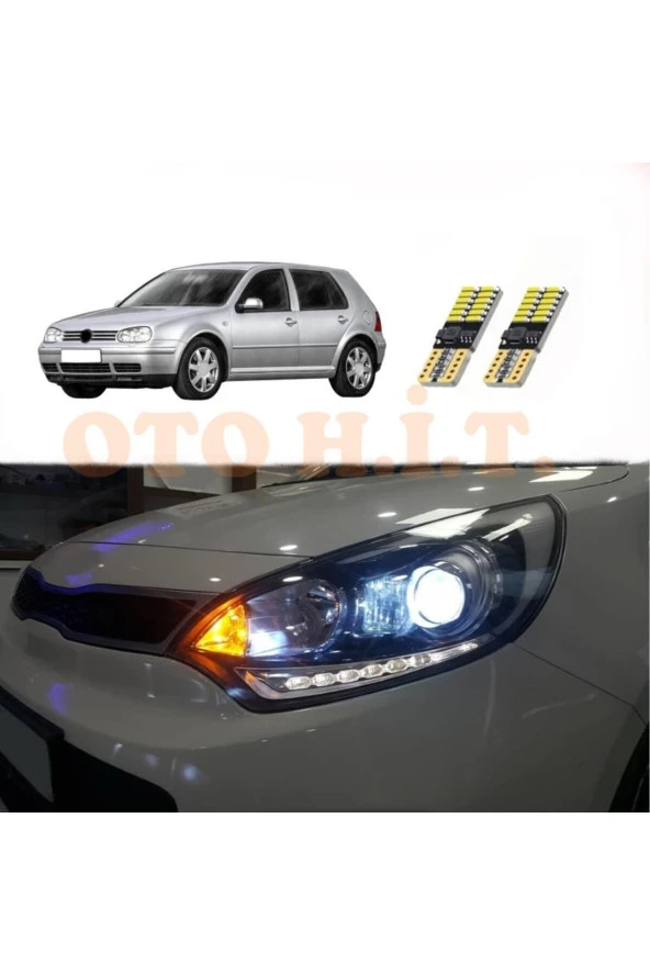 OTO H.İ.T.  Volkswagen Golf 4 Uyumlu Park Ampulü Beyaz Led Aydınlatma Ampulü Canbus'li ürün görseli 1