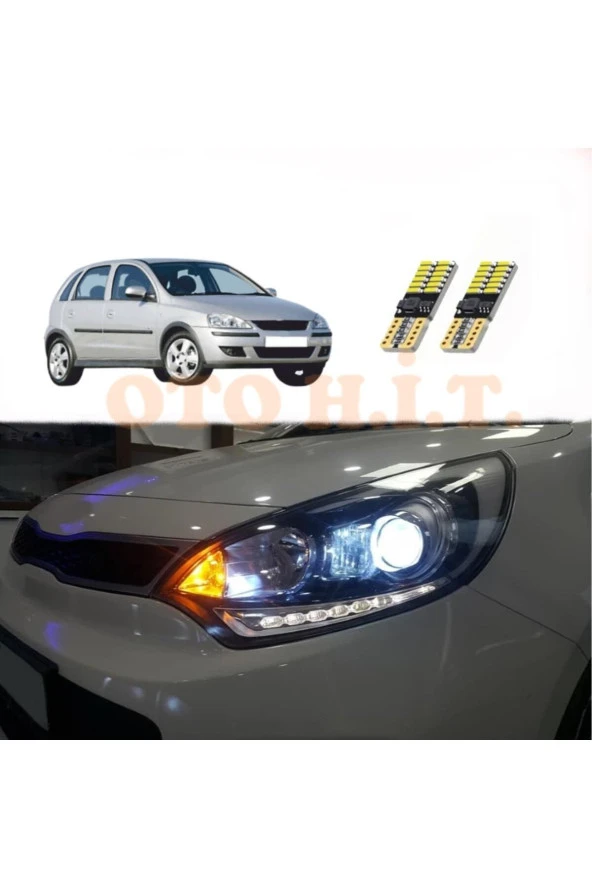 OTO H.İ.T.  Opel Corsa C Uyumlu Park Ampulü Beyaz Led Aydınlatma Ampulü Canbus'li ürün görseli 1