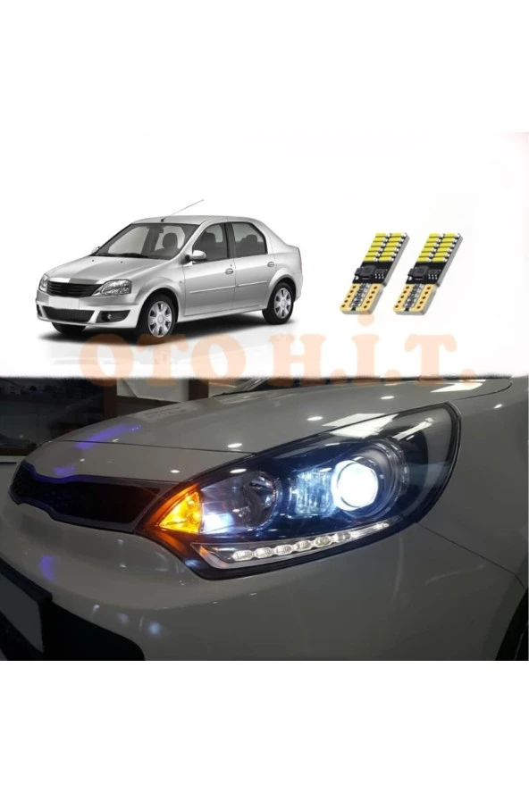 OTO H.İ.T.  Dacia Logan 05-12 Uyumlu Park Ampulü Beyaz Led Aydınlatma Ampulü Canbus'li ürün görseli 1
