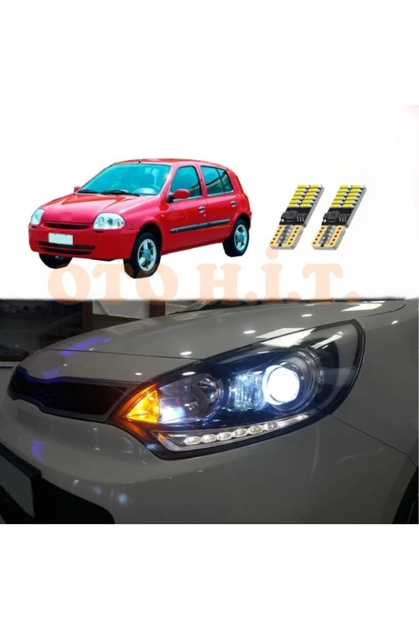 OTO H.İ.T.  Renault Clio 2 Merceksiz Uyumlu Park Ampulü Beyaz Led Aydınlatma Ampulü Canbus'li ürün görseli 1