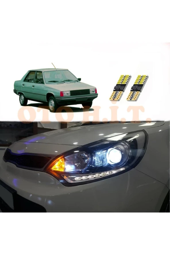 OTO H.İ.T.  Renault 9 Uyumlu Park Ampulü Beyaz Led Aydınlatma Ampulü Canbus'li ürün görseli 1