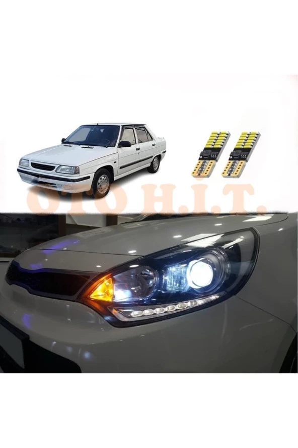 OTO H.İ.T.  Renault Broadway R9 Yeni Kasa Uyumlu Park Ampulü Beyaz Led Aydınlatma Ampulü Canbus'li ürün görseli 1