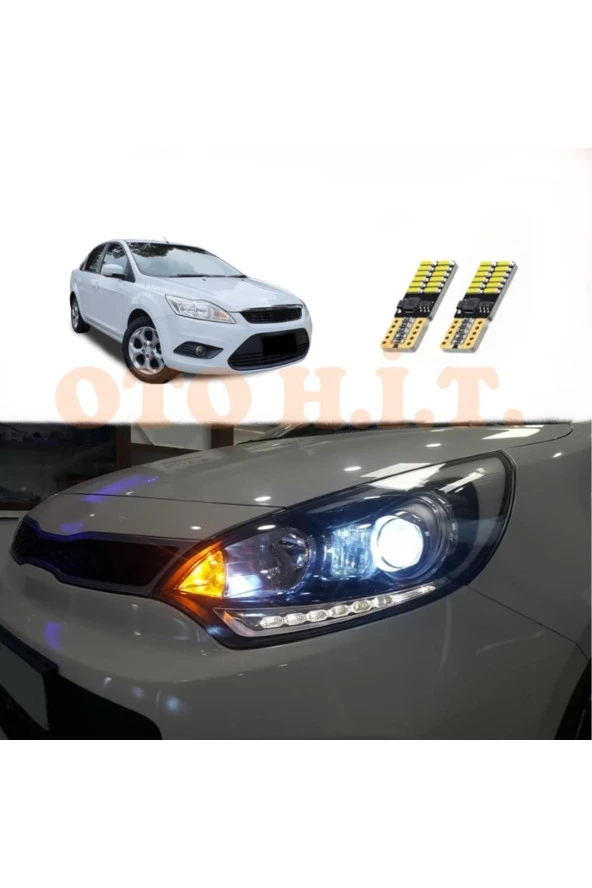 OTO H.İ.T.  Ford Focus 2,5 Uyumlu Park Ampulü Beyaz Led Aydınlatma Ampulü Canbus'li ürün görseli 1
