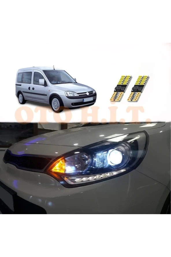 OTO H.İ.T.  Opel Combo C Uyumlu Park Ampulü Beyaz Led Aydınlatma Ampulü Canbus'li ürün görseli 1