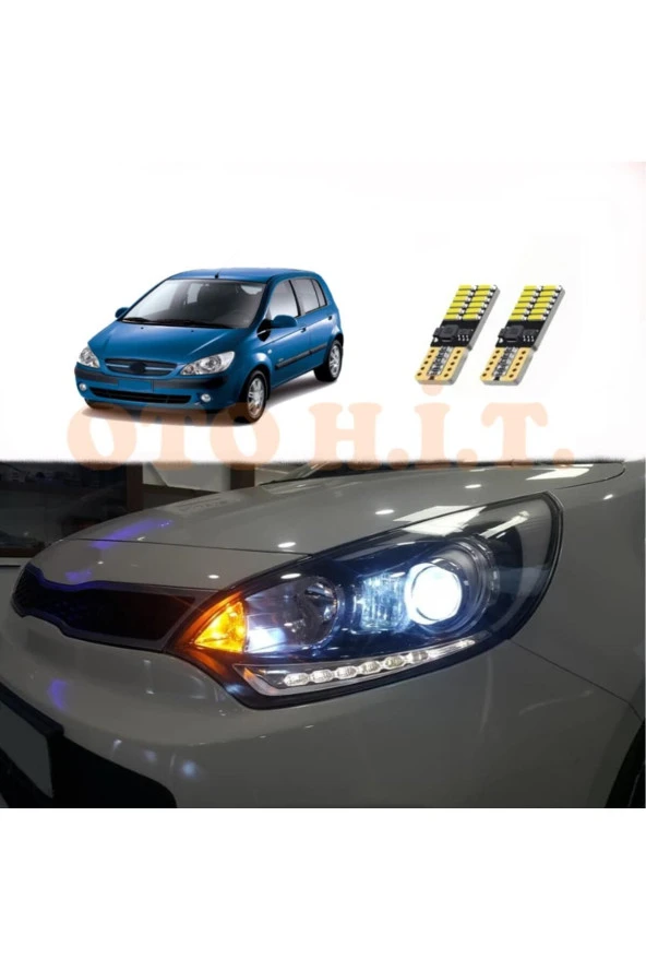 OTO H.İ.T.  Hyundai Getz Uyumlu Park Ampulü Beyaz Led Aydınlatma Ampulü Canbus'li ürün görseli 1