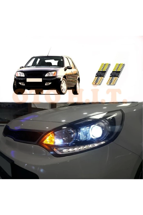 OTO H.İ.T.  Ford Fiesta 00-02 Uyumlu Park Ampulü Beyaz Led Aydınlatma Ampulü Canbus'li ürün görseli 1