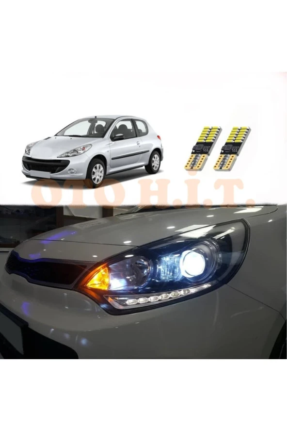 OTO H.İ.T.  Peugeot 206 Plus Uyumlu Park Ampulü Beyaz Led Aydınlatma Ampulü Canbus'li ürün görseli 1