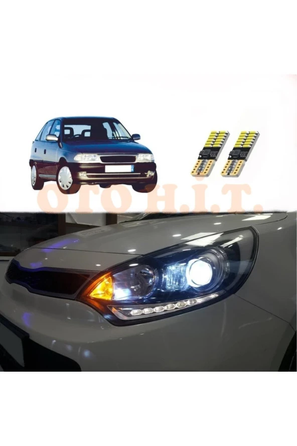 OTO H.İ.T.  Opel Astra F Uyumlu Park Ampulü Beyaz Led Aydınlatma Ampulü Canbus'li ürün görseli 1