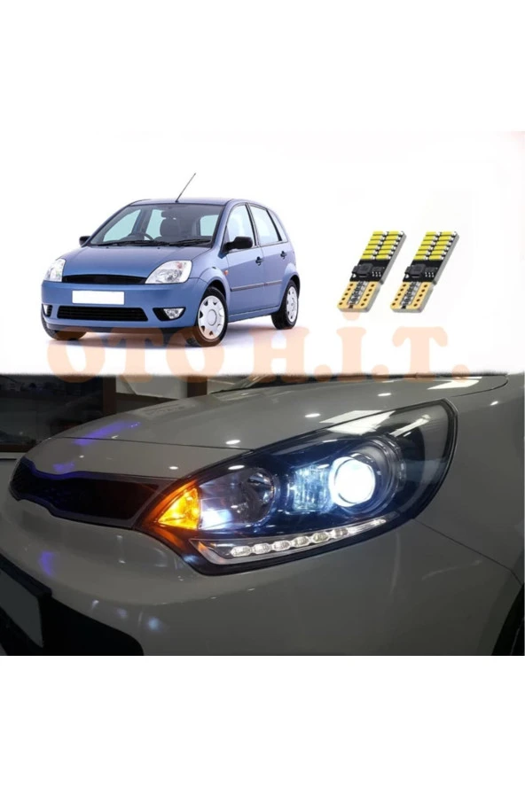 OTO H.İ.T.  Ford Fiesta 02-08 Uyumlu Park Ampulü Beyaz Led Aydınlatma Ampulü Canbus'li ürün görseli 1