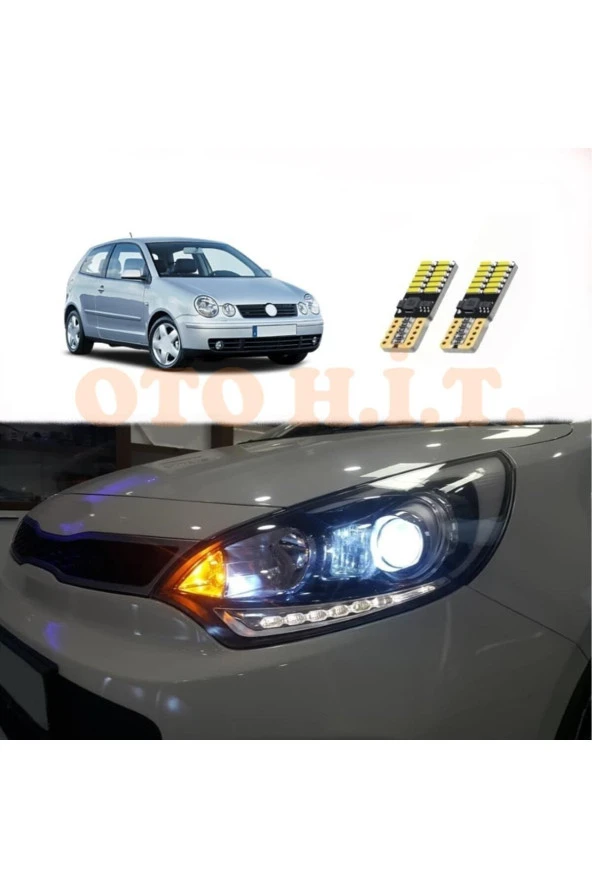 OTO H.İ.T.  Volkswagen Polo Kedigöz Uyumlu Park Ampulü Beyaz Led Aydınlatma Ampulü Canbus'li ürün görseli 1