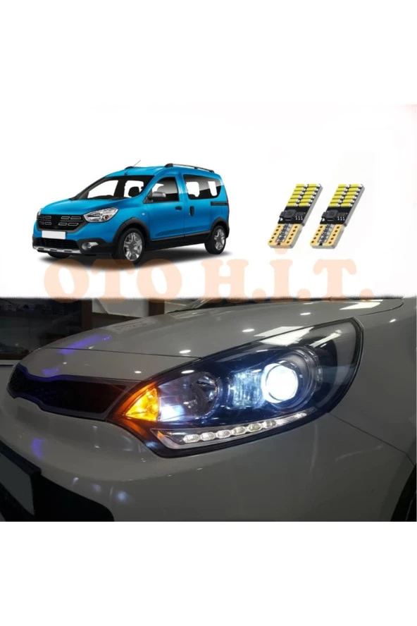 OTO H.İ.T.  Dacia Dokker Uyumlu Park Ampulü Beyaz Led Aydınlatma Ampulü Canbus'li ürün görseli 1