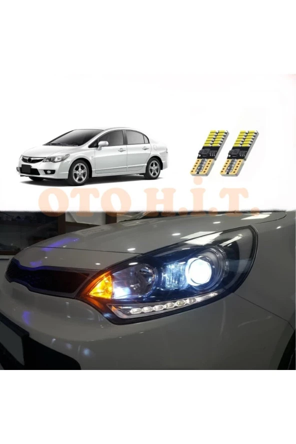 OTO H.İ.T.  Honda Civic Fd6 Uyumlu Park Ampulü Beyaz Led Aydınlatma Ampulü Canbus'li ürün görseli 1