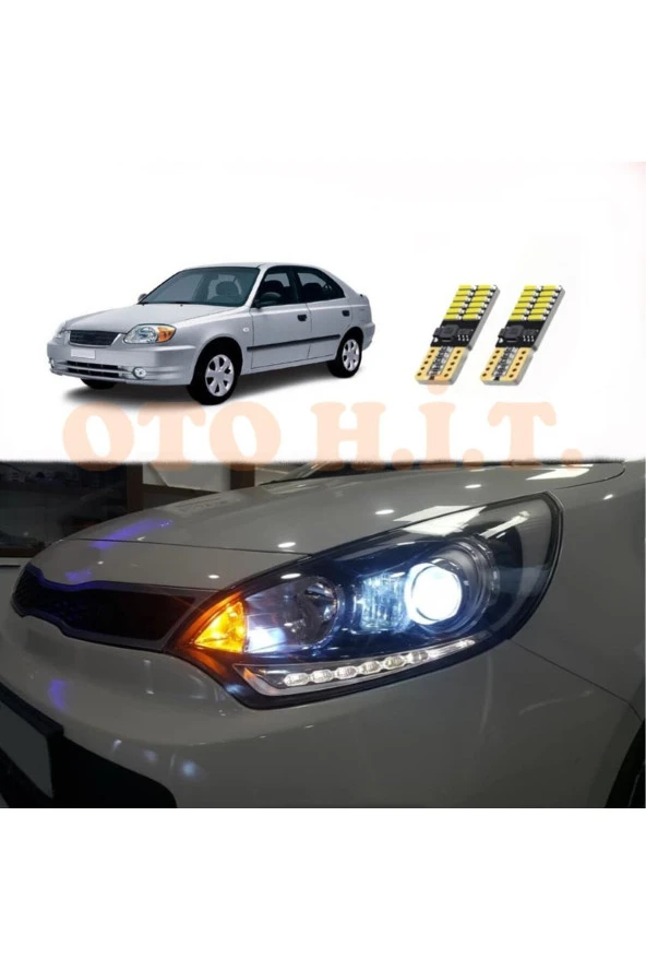 OTO H.İ.T.  Hyundai Accent Admire Uyumlu Park Ampulü Beyaz Led Aydınlatma Ampulü Canbus'li ürün görseli 1