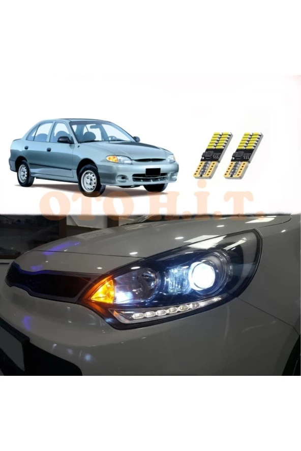 OTO H.İ.T.  Hyundai Accent Yumurta Kasa Uyumlu Park Ampulü Beyaz Led Aydınlatma Ampulü Canbus'li ürün görseli 1