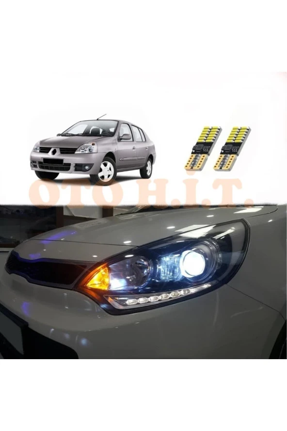 OTO H.İ.T.  Renault Symbol 02-08 Uyumlu Park Ampulü Beyaz Led Aydınlatma Ampulü Canbus'li ürün görseli 1