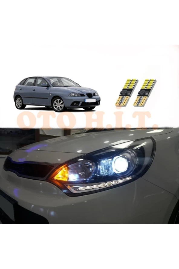 OTO H.İ.T.  Seat Ibiza 02-08 Uyumlu Park Ampulü Beyaz Led Aydınlatma Ampulü Canbus'li ürün görseli 1