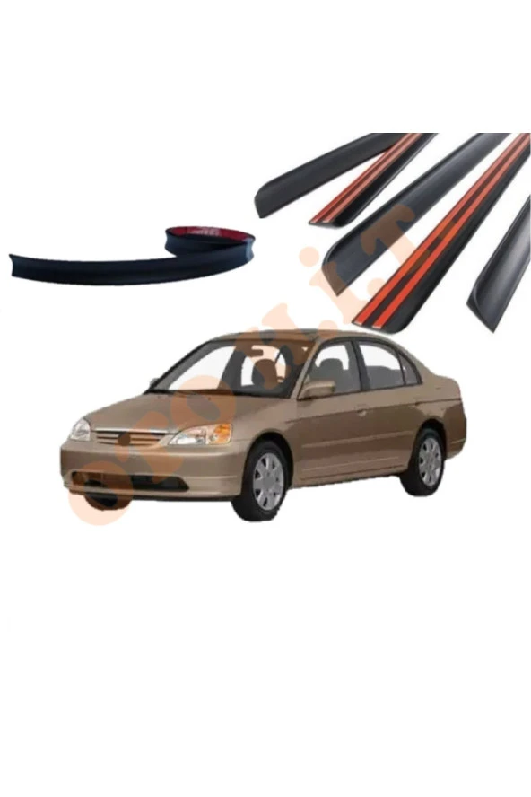 OTO H.İ.T.  HONDA CİVİC VTEC UYUMLU BAGAJ ÜSTÜ SPOİLER MAT SİYAH ürün görseli 1