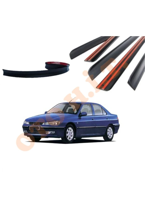 OTO H.İ.T.  PEUGEOT 406 UYUMLU BAGAJ ÜSTÜ SPOİLER MAT SİYAH ürün görseli 1