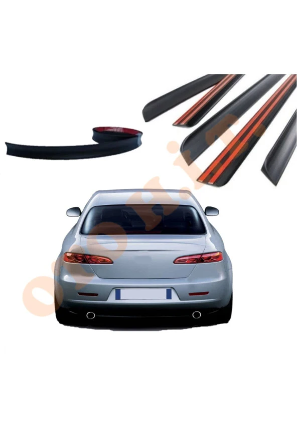 OTO H.İ.T.  ALFA ROMEO 159 UYUMLU BAGAJ ÜSTÜ SPOİLER MAT SİYAH ürün görseli 1