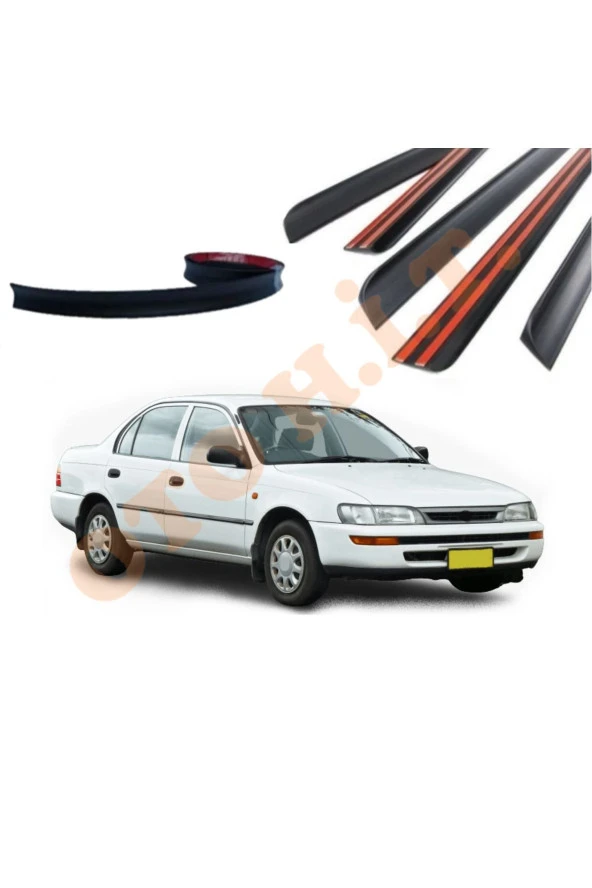 OTO H.İ.T.  TOYOTA COROLLA 92-98 UYUMLU BAGAJ ÜSTÜ SPOİLER MAT SİYAH ürün görseli 1