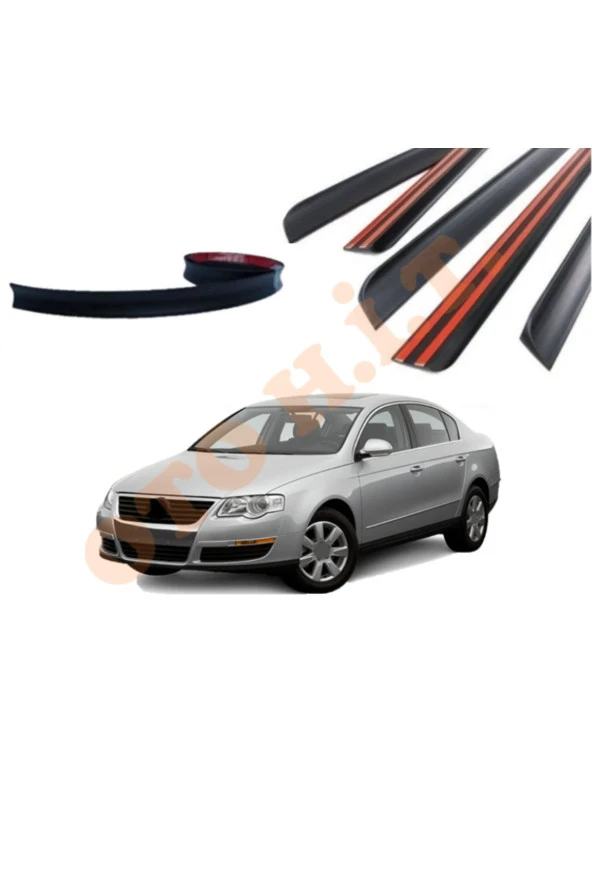 OTO H.İ.T.  VOLKSWAGEN PASSAT B6 UYUMLU BAGAJ ÜSTÜ SPOİLER MAT SİYAH ürün görseli 1