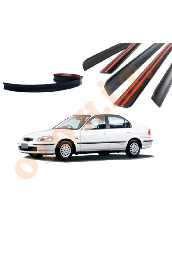 OTO H.İ.T.  HONDA CİVİC İES UYUMLU BAGAJ ÜSTÜ SPOİLER MAT SİYAH ürün görseli 1