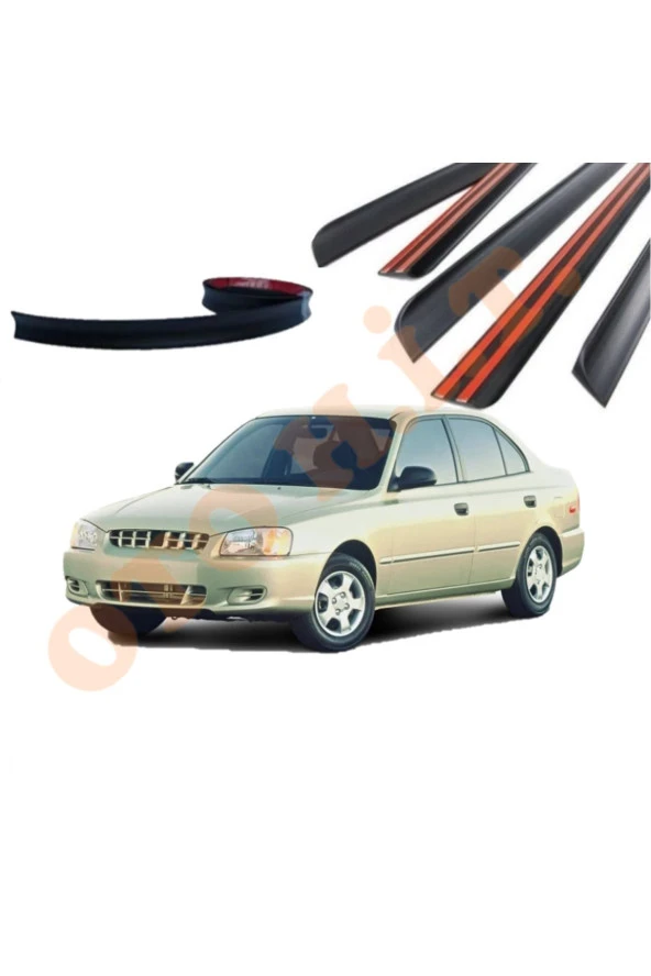 OTO H.İ.T.  HYUNDAİ ACCENT MİLYENYUM UYUMLU BAGAJ ÜSTÜ SPOİLER MAT SİYAH ürün görseli 1